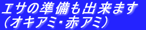 エサの準備も出来ます （オキアミ・赤アミ）